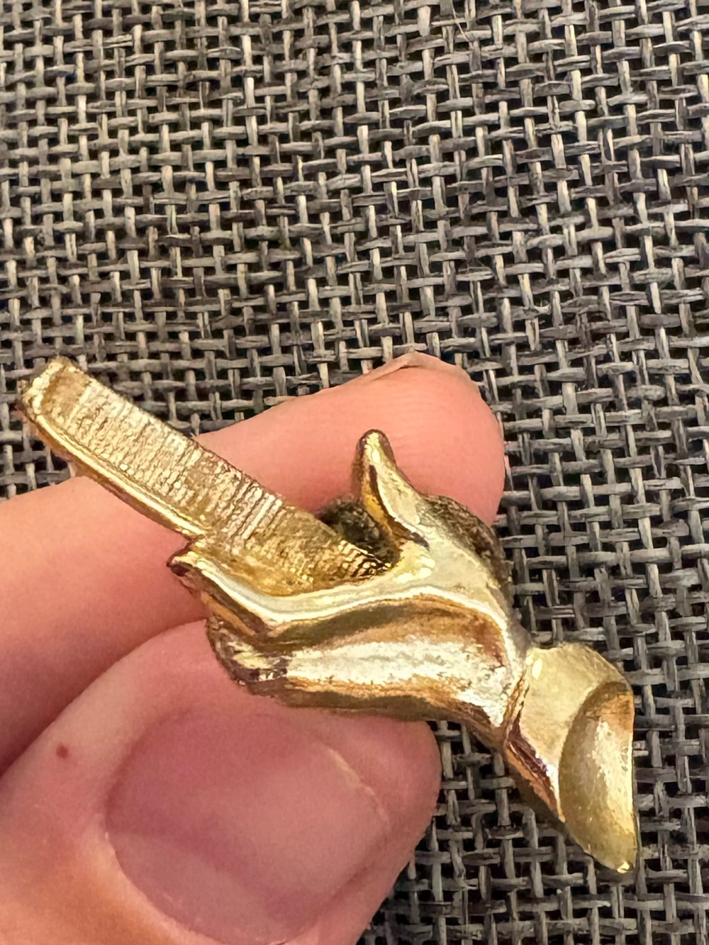 Gold Toned Barber or Hair dresser Lapel pin